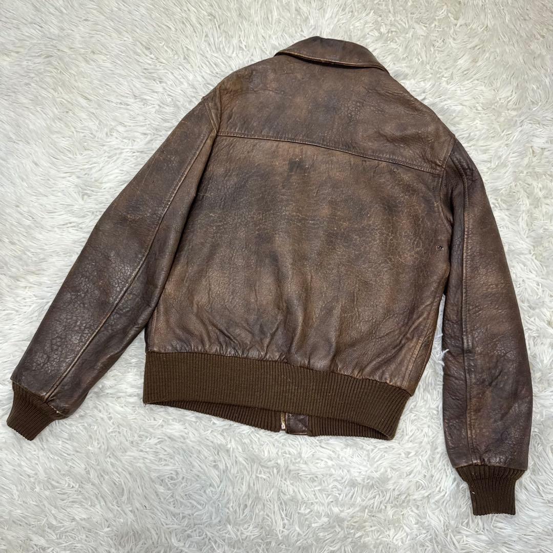 ☆【USA製】AVIREX A-2 フライトジャケット SCOVILL レザー☆