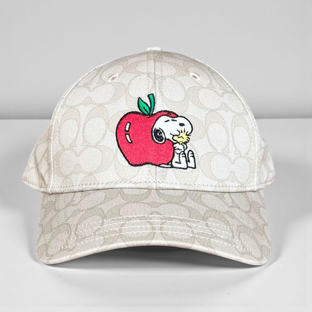 未使用品 コーチ COACH キャップ スヌーピー ピーナッツ シグネチャー
