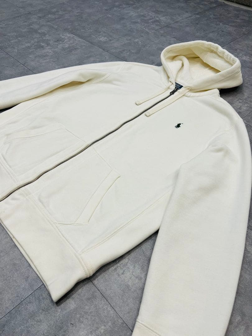 う*○様 90s ラルフローレン ジップパーカー ホワイト 裏サーマル