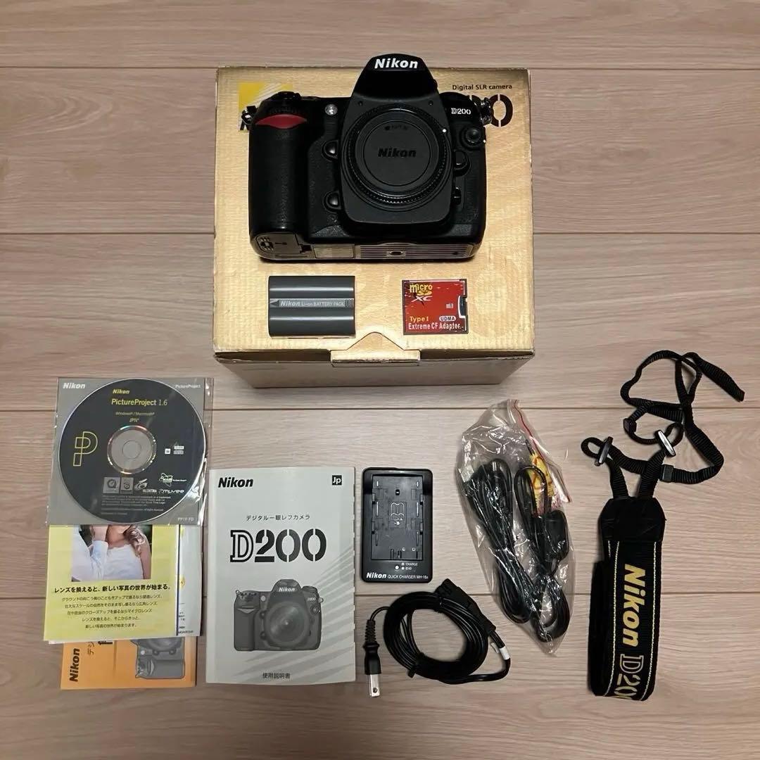 Nikon D200 ショット数4821枚 CFアダプター 付き