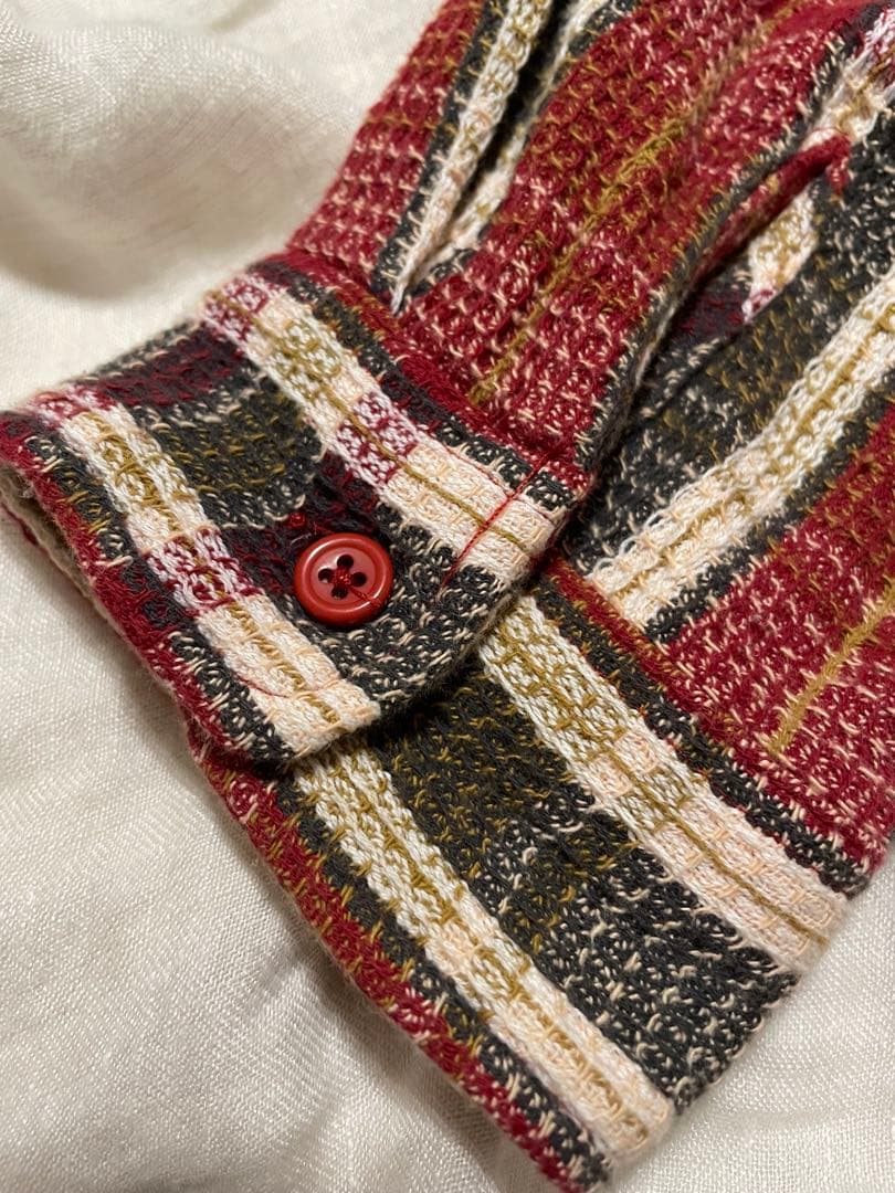 シュプリーム　Plaid Thermal Zip Up Shirt