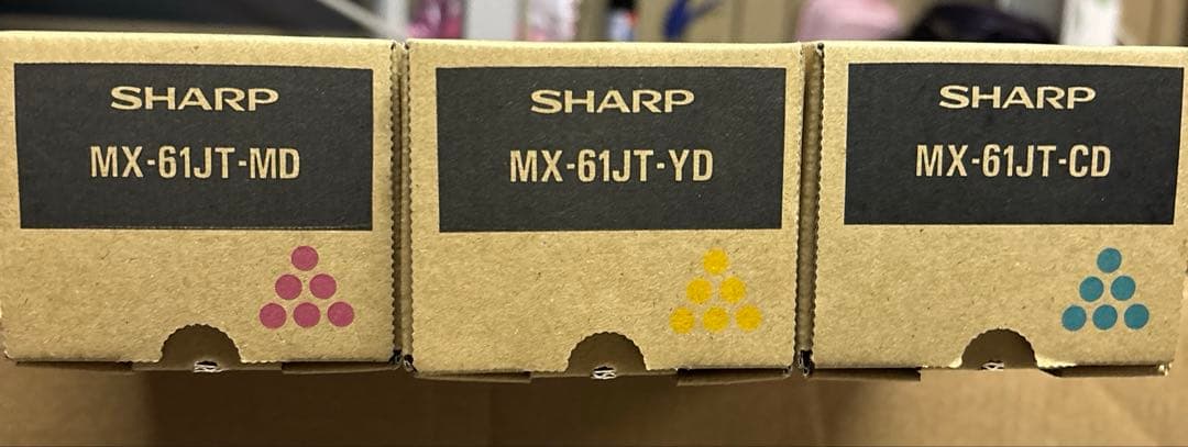 SHARP インクカートリッジ 3色セット