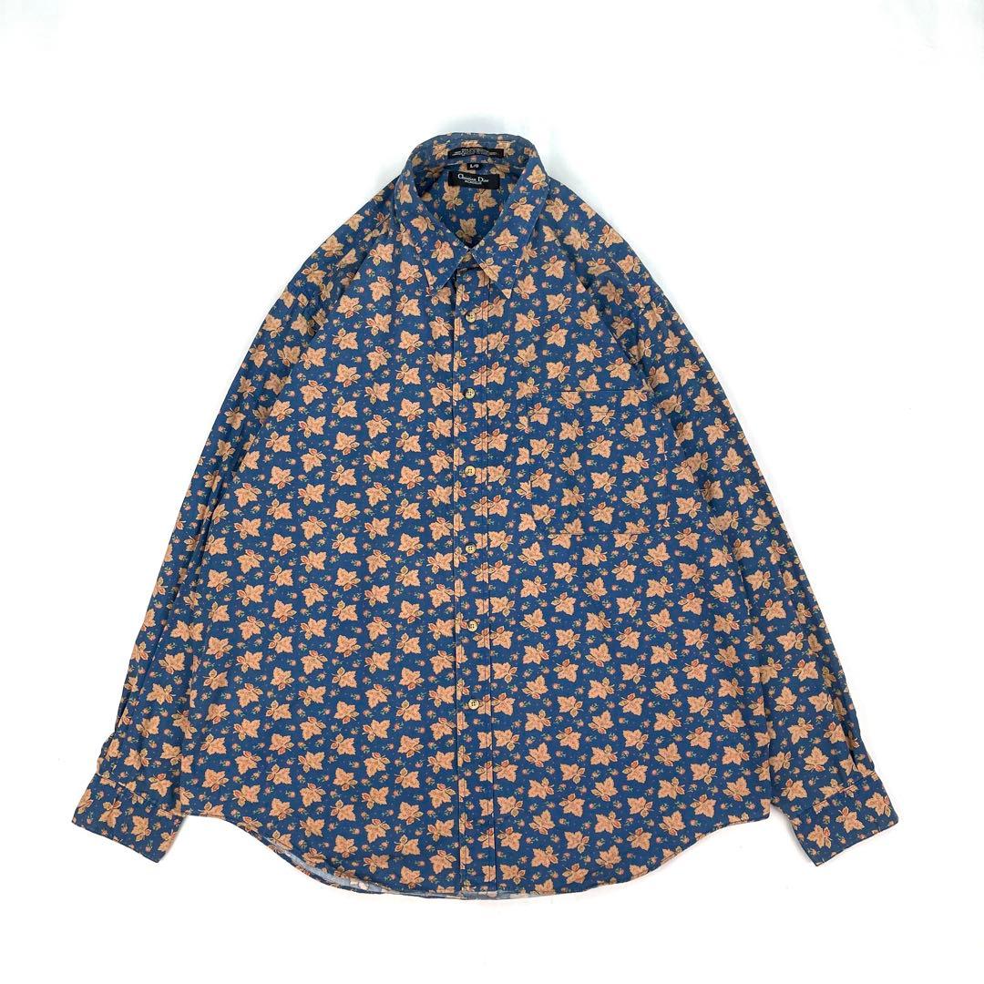 【抜群の存在感】 Christian Dior 花柄 シャツ 長袖 クラシック