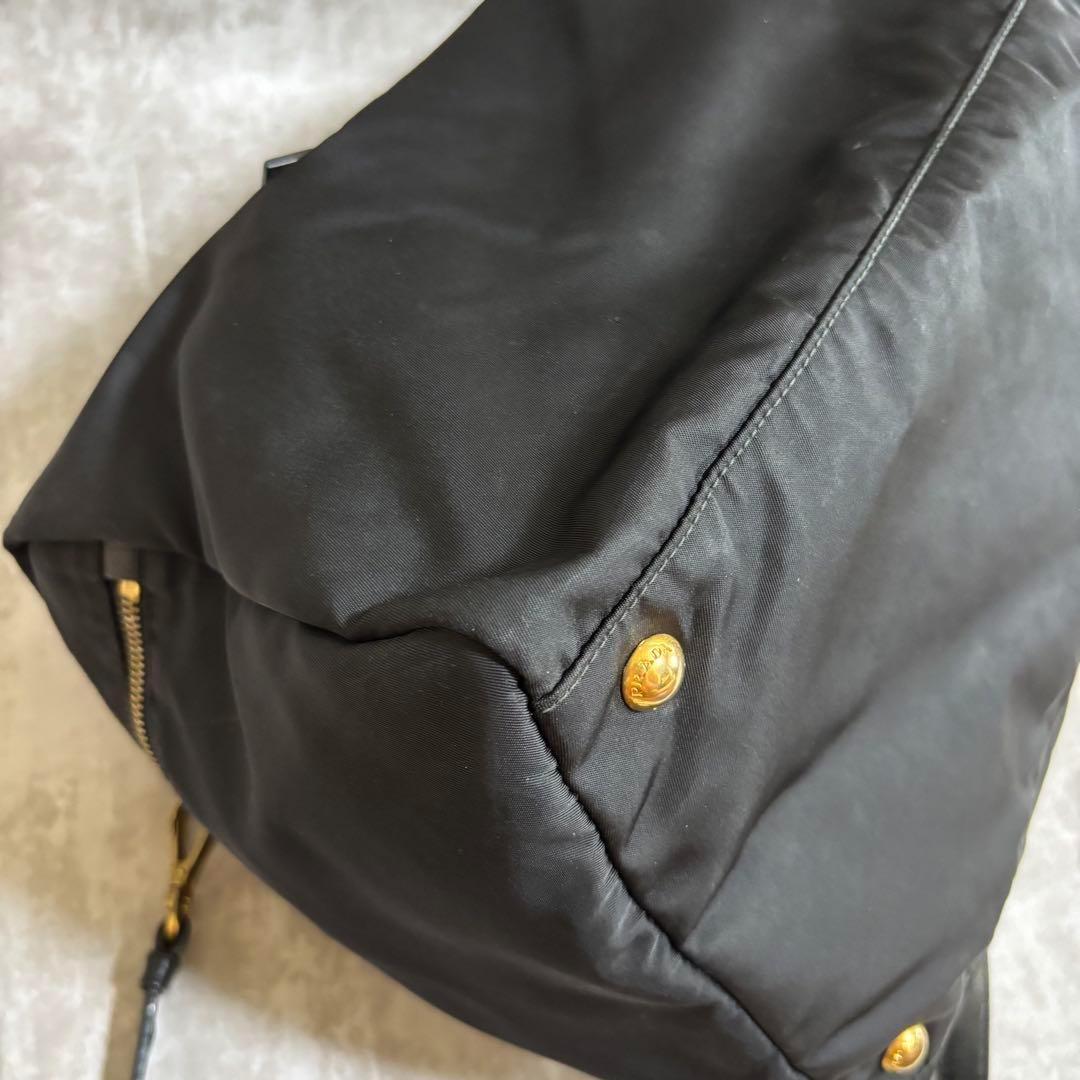 I53 PRADA プラダ　ボストンバッグ　三角ロゴ　ナイロン　2way 良品