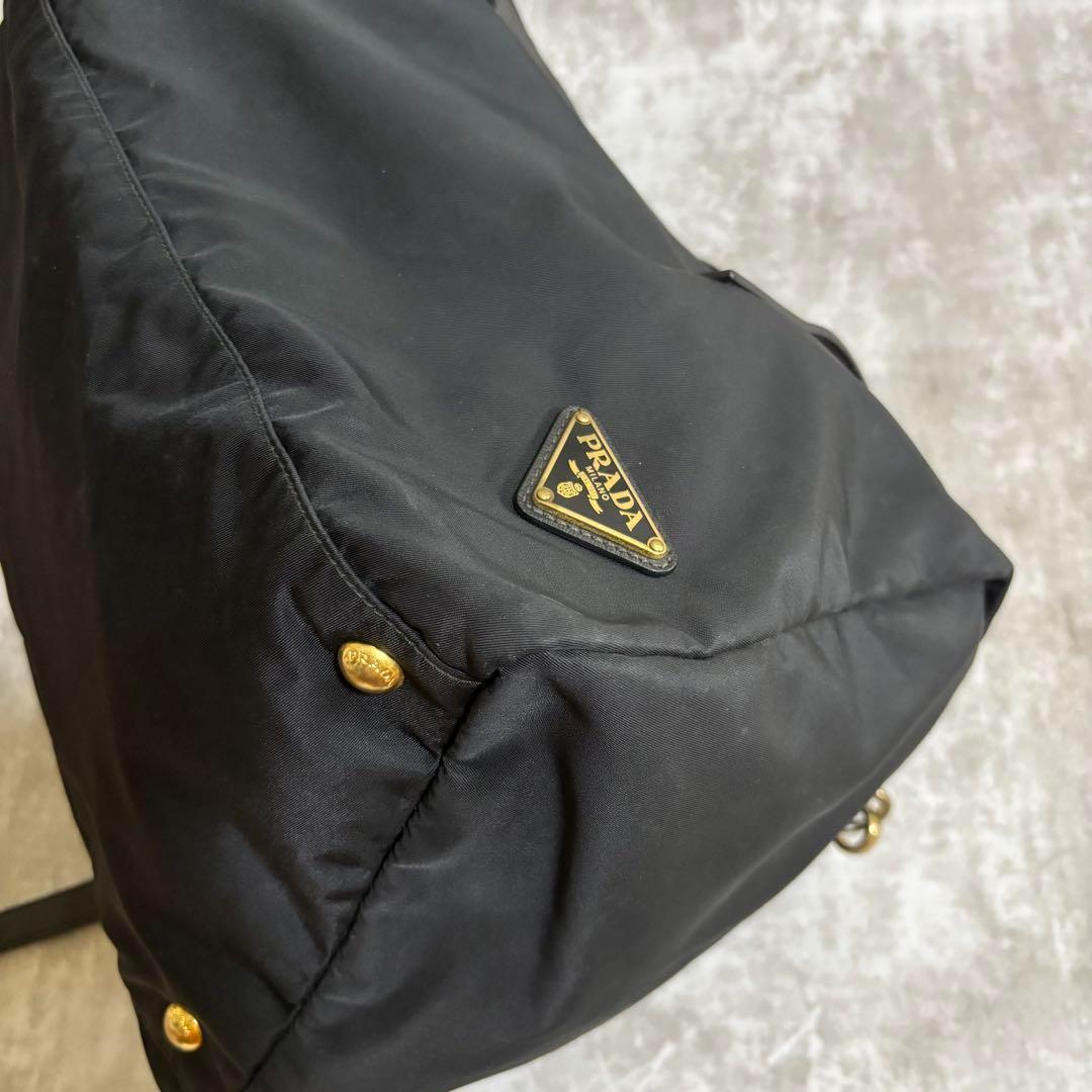 I53 PRADA プラダ　ボストンバッグ　三角ロゴ　ナイロン　2way 良品