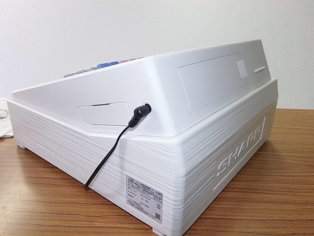 22年製319設定無料横型領収シャープ８部門インボイスレジスターXE-A147