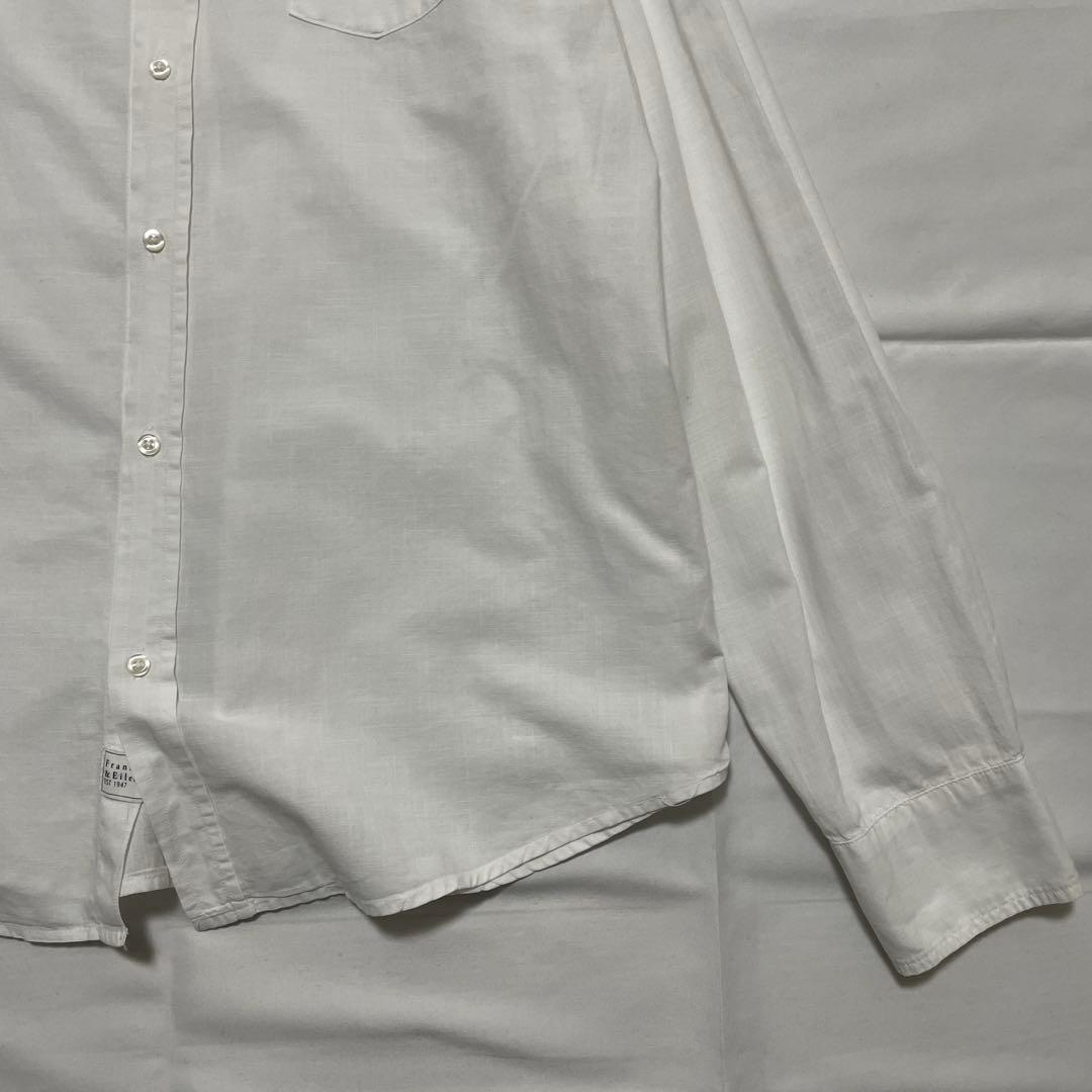 極美品✨️フランクアンドアイリーン LUKE 長袖シャツ 白 無地 Lサイズ