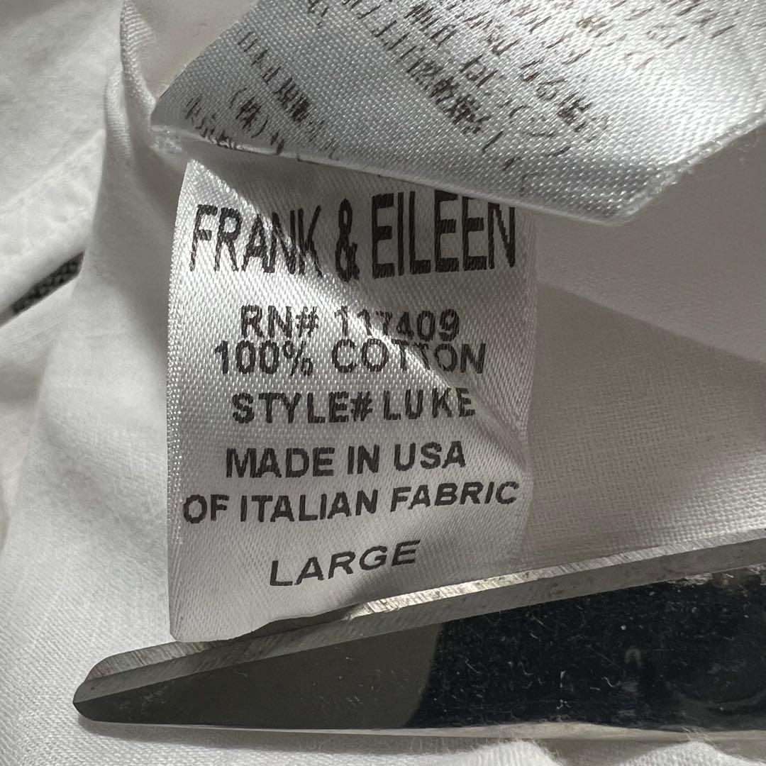 極美品✨️フランクアンドアイリーン LUKE 長袖シャツ 白 無地 Lサイズ