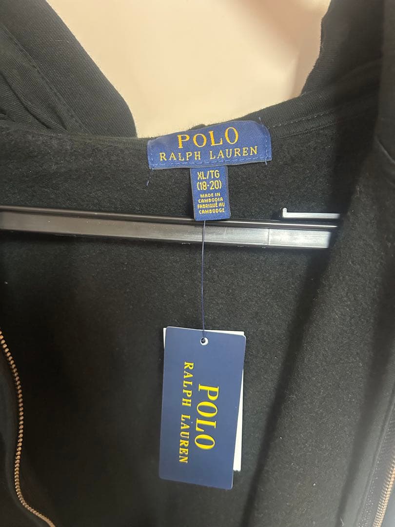 ち*根様 POLO RALPH LAUREN ブラック XL ジップアップパーカ