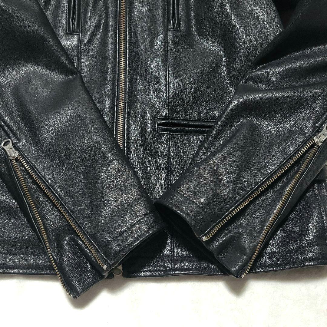 美品 カドヤ　ライダースジャケット EURO CAPP 2WAY レザー フード