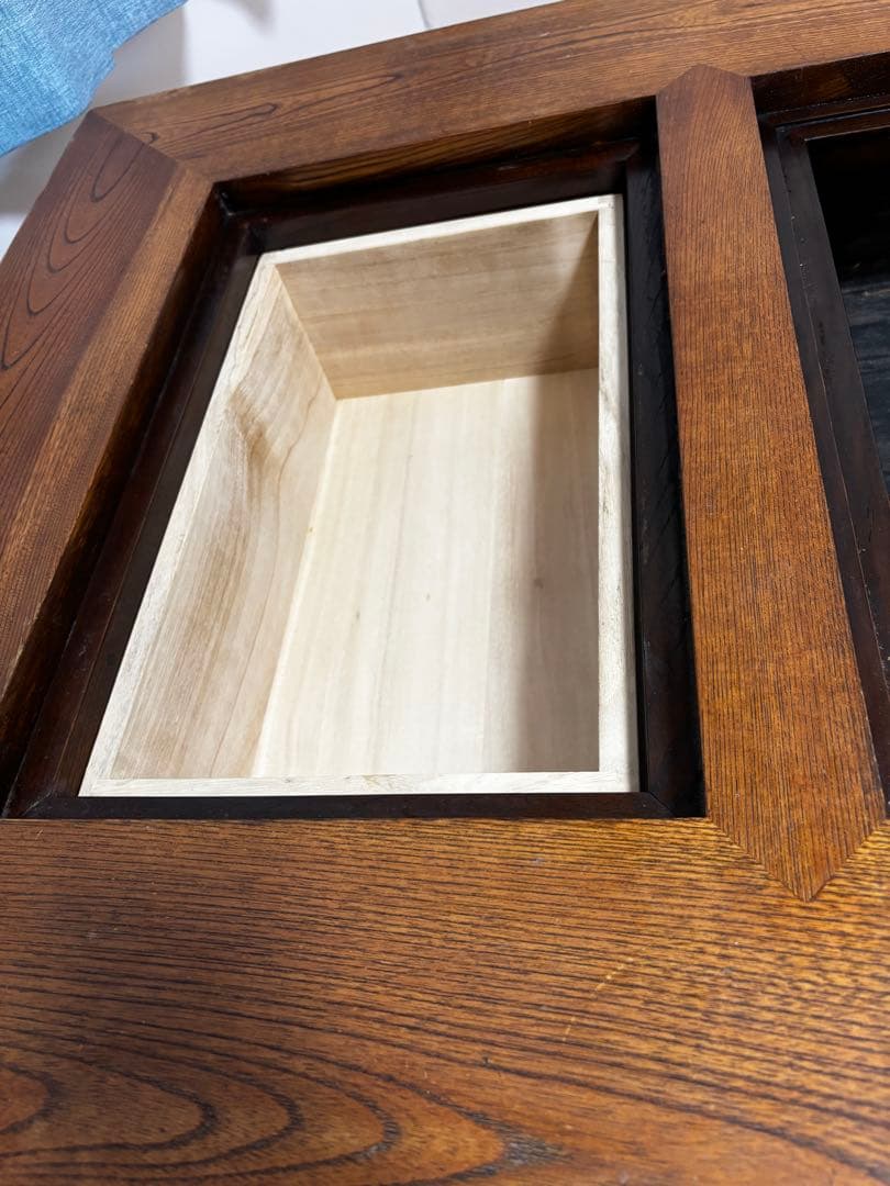 囲炉裏座卓　囲炉裏テーブル　欅材　火鉢　和家具