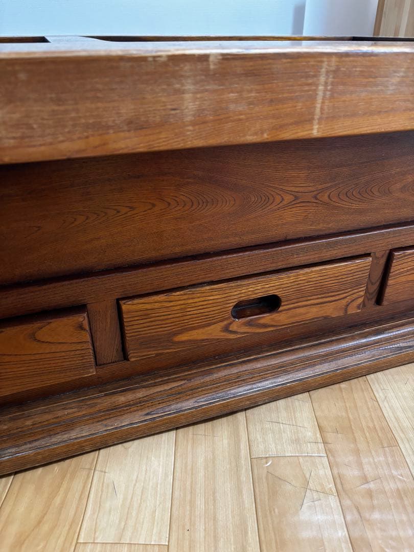 囲炉裏座卓　囲炉裏テーブル　欅材　火鉢　和家具