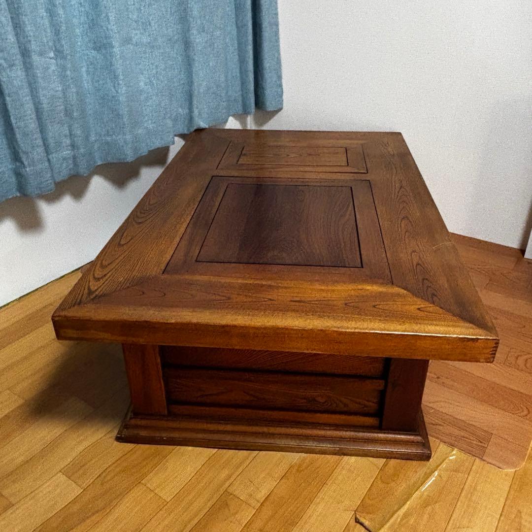 囲炉裏座卓　囲炉裏テーブル　欅材　火鉢　和家具