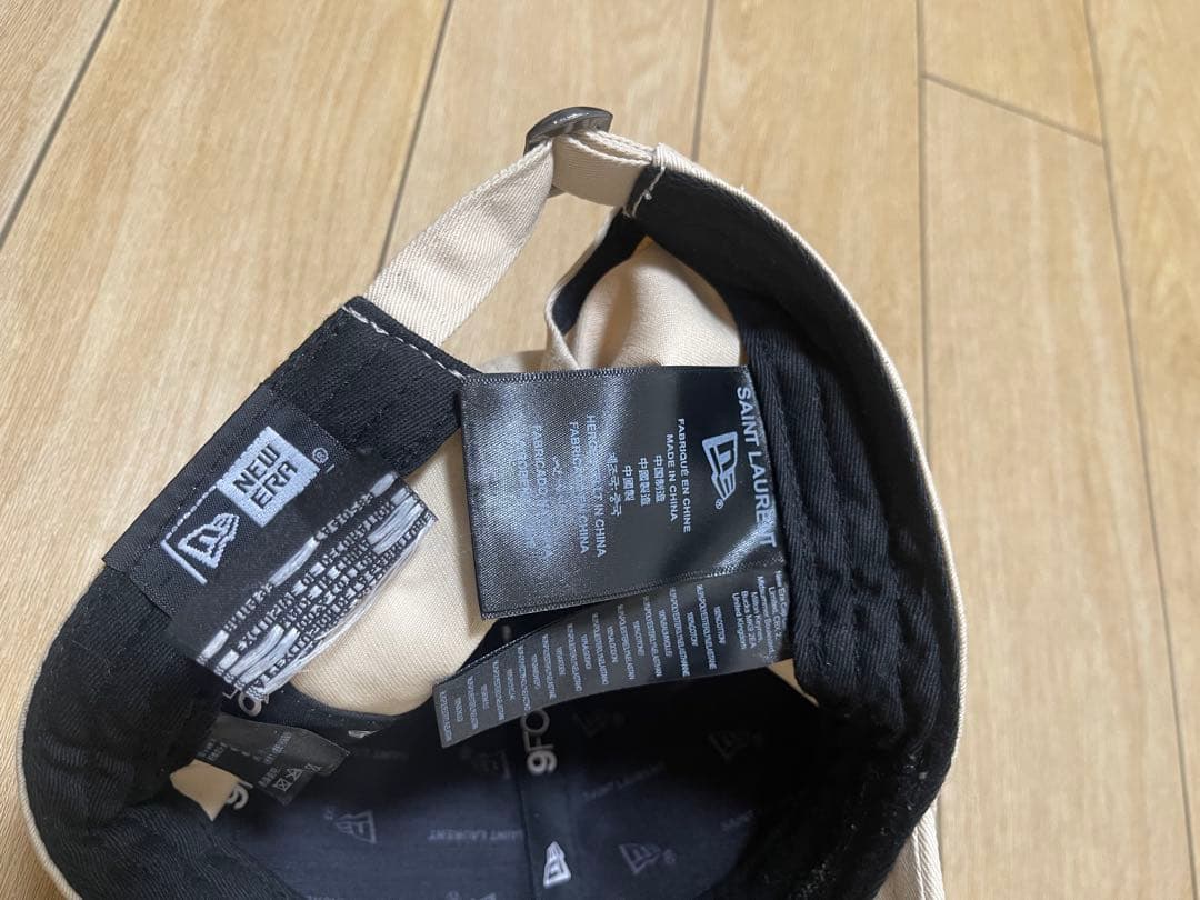 イブサンローラン　ニューエラ　コラボ　 ベージュ 9FORTY キャップ