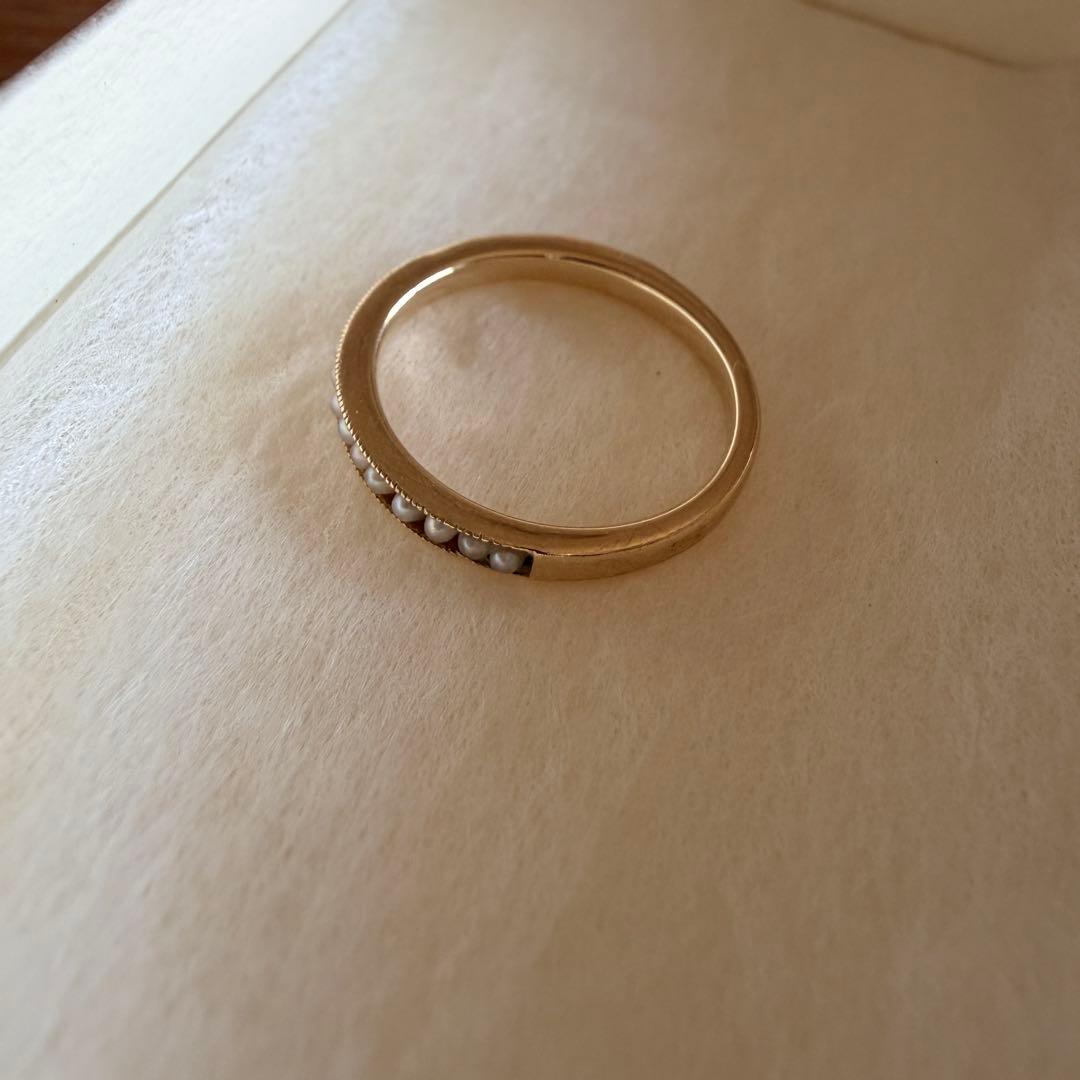 sowi シードパール ハーフエタニティリング K10 6号