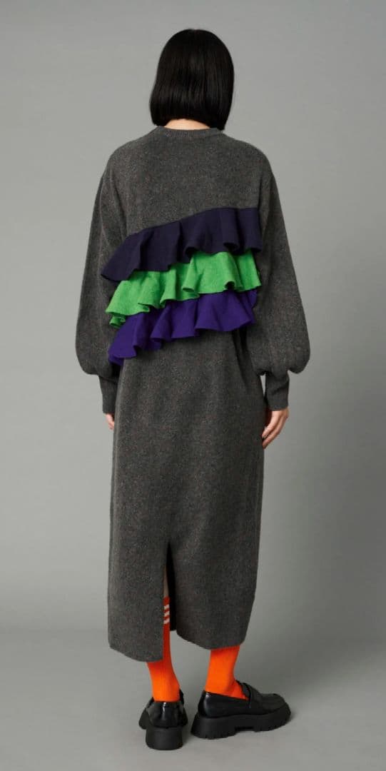 ヘリンドットサイ フリル ドック ニット ドレス/ワンピース※新品※