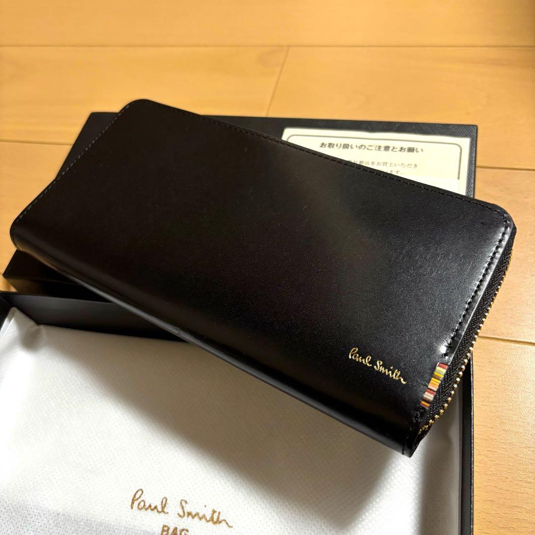 Paul Smith マルチストライプタブ　長財布　ラウンドジップ　新品未使用