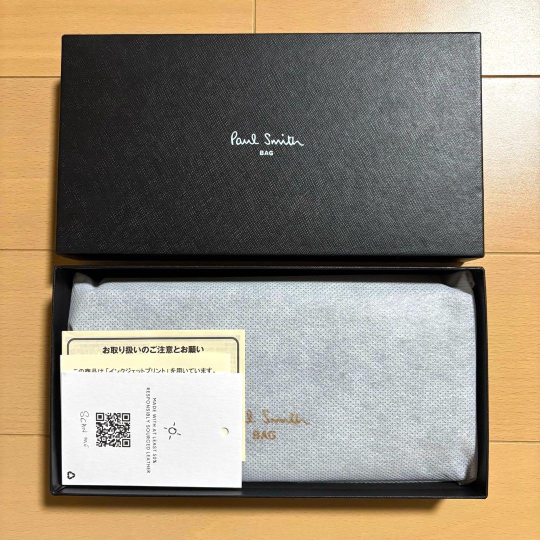 Paul Smith マルチストライプタブ　長財布　ラウンドジップ　新品未使用