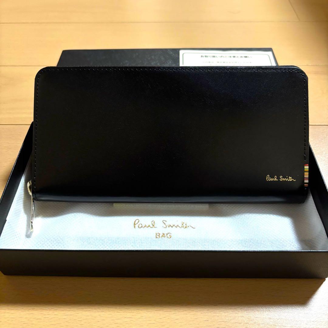 Paul Smith マルチストライプタブ　長財布　ラウンドジップ　新品未使用