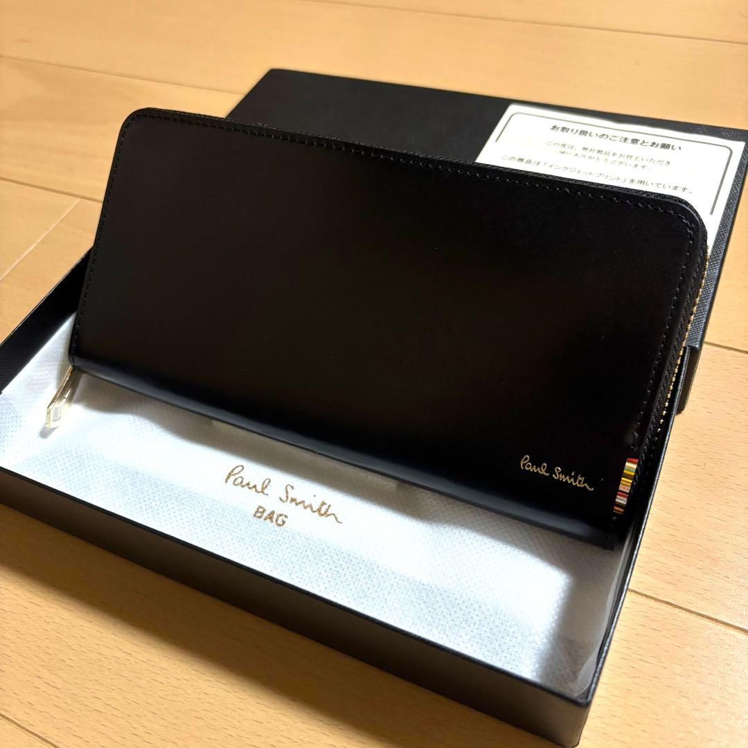 Paul Smith マルチストライプタブ　長財布　ラウンドジップ　新品未使用
