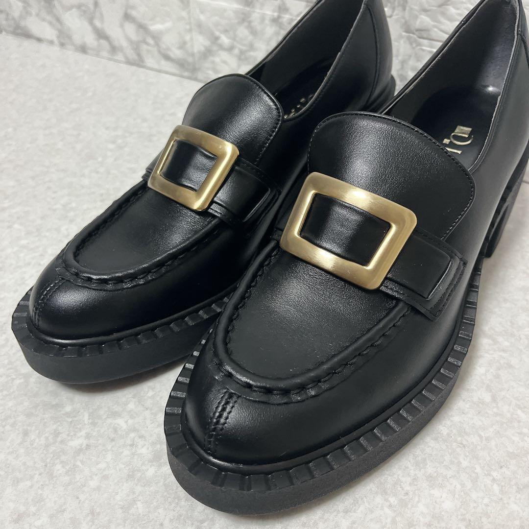 ⭐未使用級・現行品⭐ダイアナ DIANA ヒールアップローファー 黒 24.5