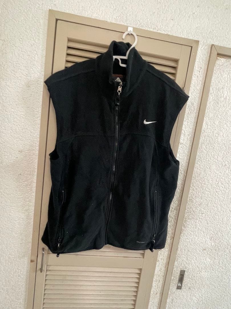 トップス 90s NIKE ACG fleece vest black