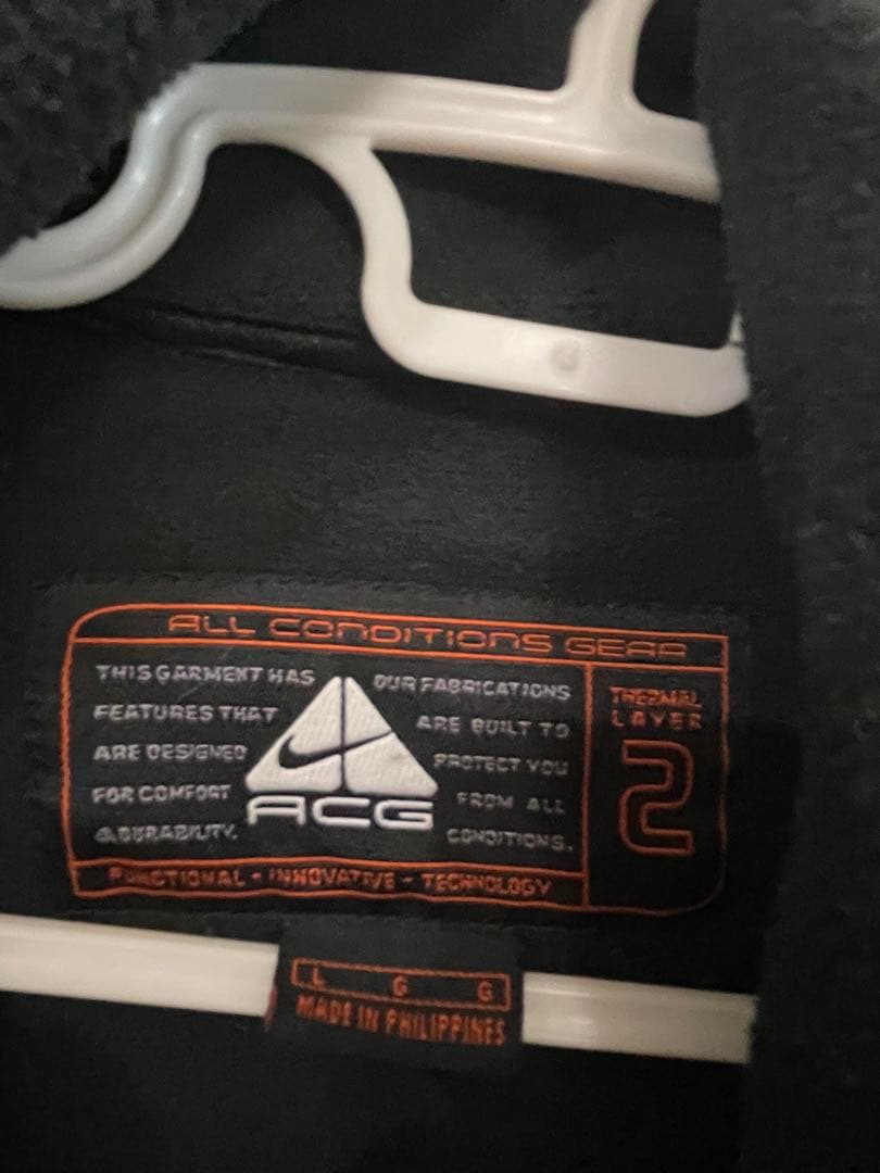 トップス 90s NIKE ACG fleece vest black