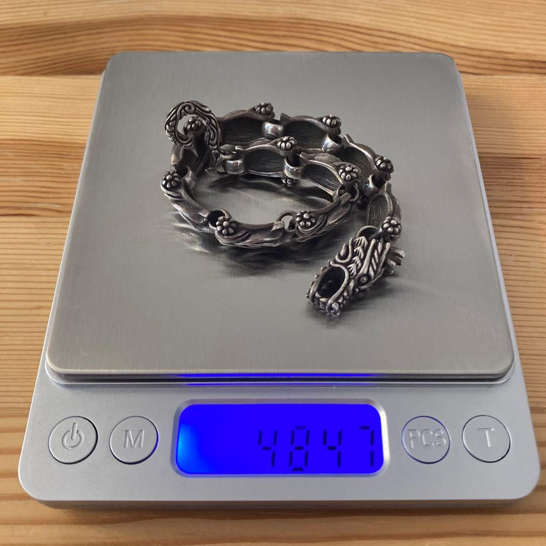 48.47g シルバー925 FIGMART ドラゴン トライバル ブレスレット
