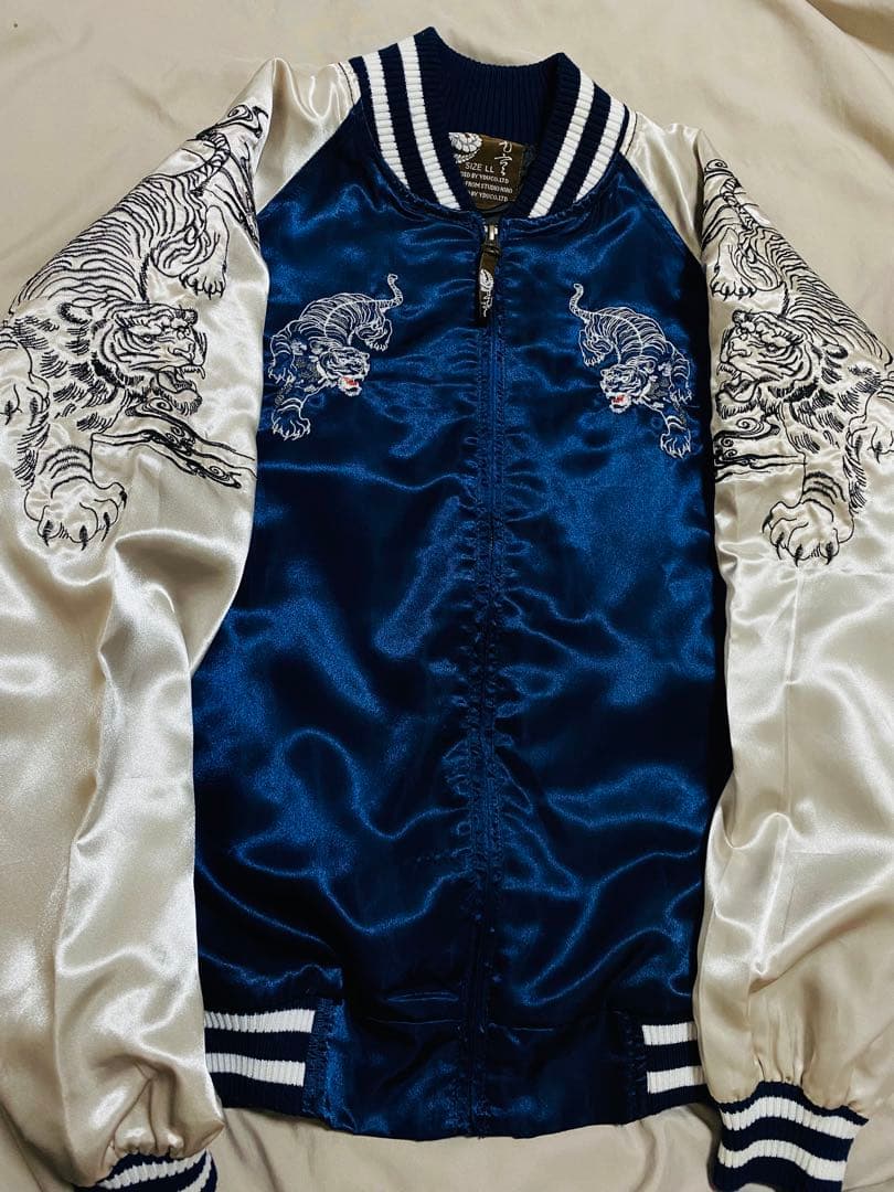 日本 限定　虎 STUDIO HIRO サテン スカジャン unisex