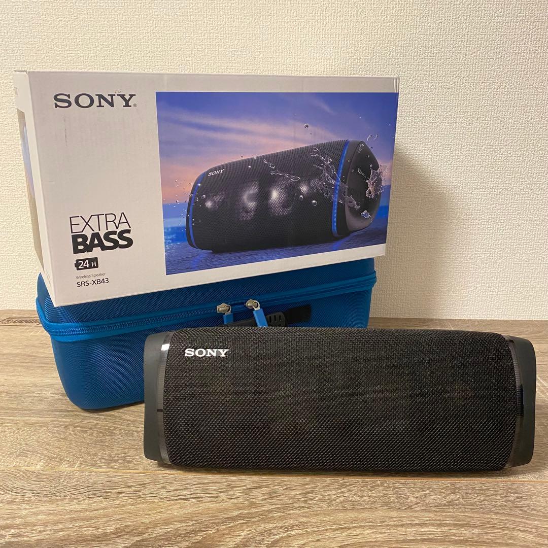 SONY SRS-XB43 ブラック Bluetoothスピーカー ケース付き