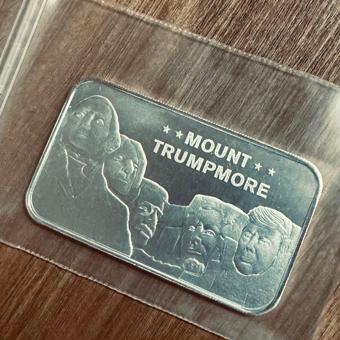 トランプ大統領　1オンス 純銀バー　マウントトランプモア