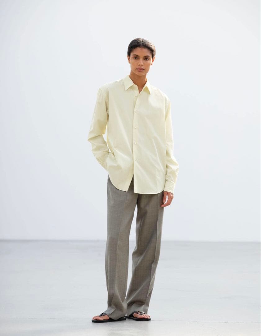 トップス 26ss AURALEE WASHED FINX TWILL SHIRT