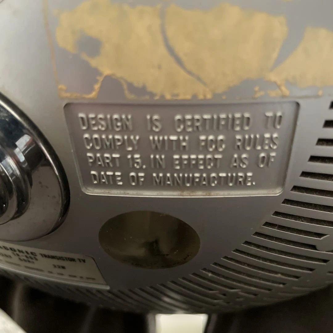 Panasonic TR-005 スペースエイジ ミッドセンチュリー　白黒テレビ