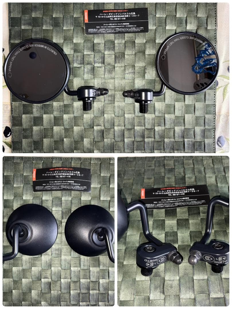 ハーレー スポーツスターＳ 丸型 サイドミラー 左右セット