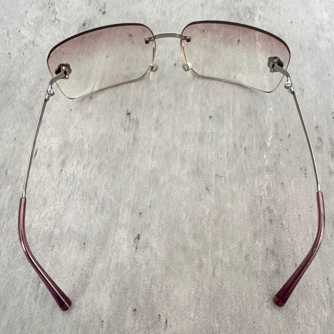 【美品】シャネル CHANEL サングラス カメリア ツーポイント カラーレンズ