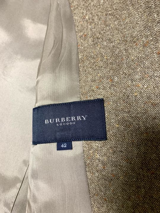 BURBERRY LONDON 茶系ツイード　秋冬パンツスーツ42 極美品！