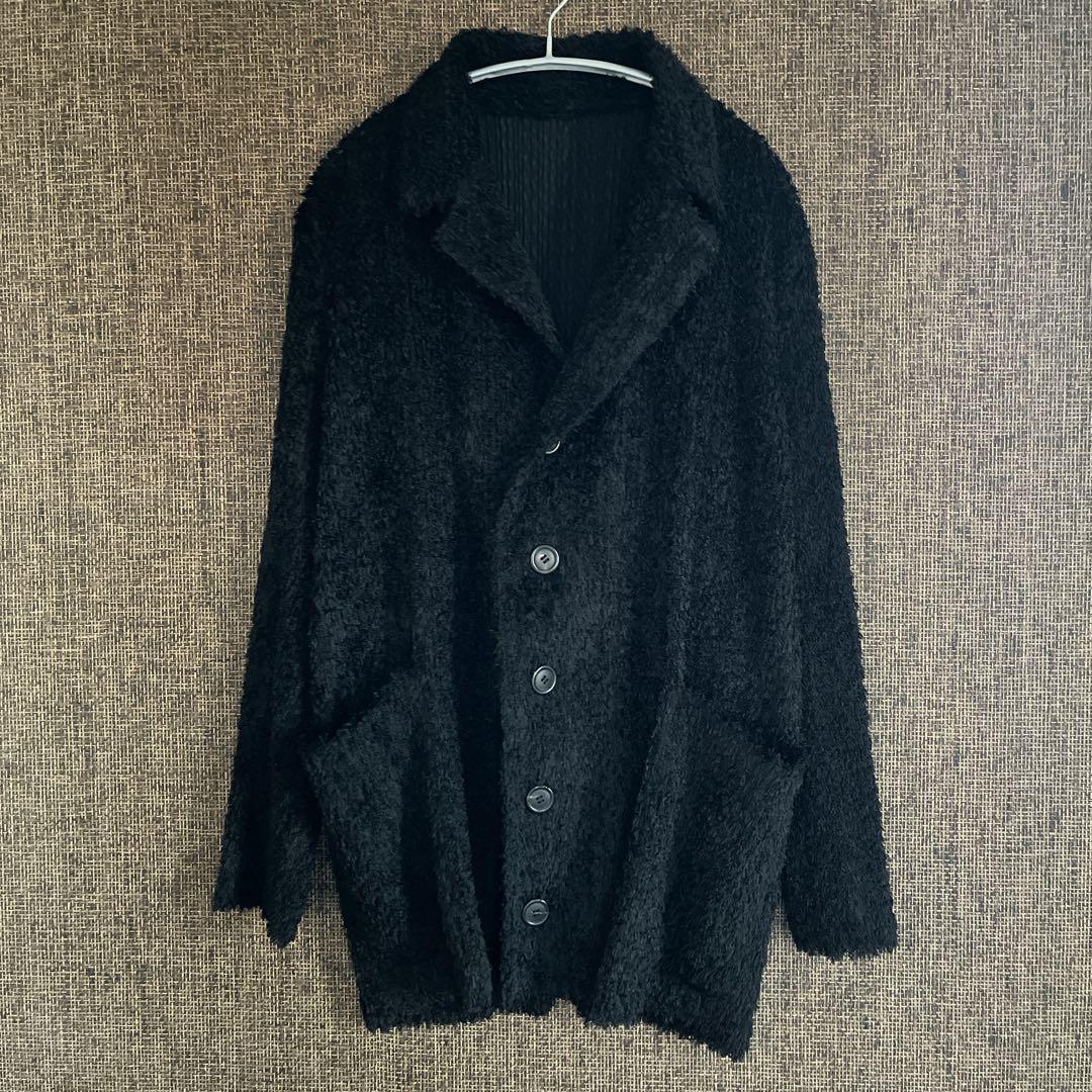 ISSEY MIYAKE シャギー ジャケット プリーツプリーズ ブラックM
