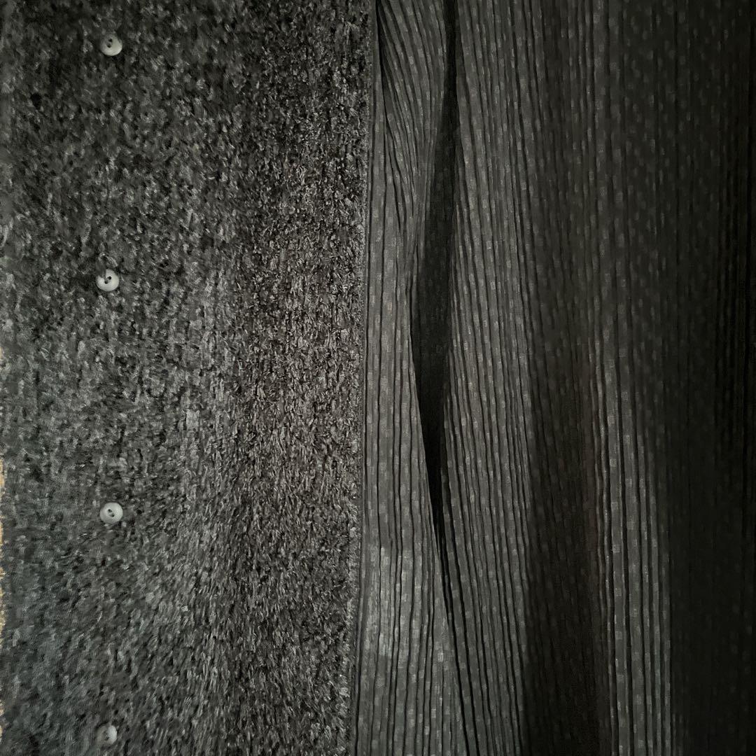 ISSEY MIYAKE シャギー ジャケット プリーツプリーズ ブラックM