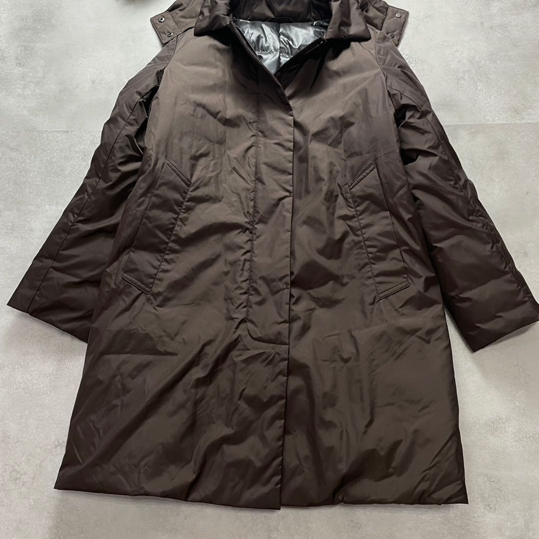 高級感✨マッキントッシュロンドン ロングダウンコート ブラウン 38 フード付き