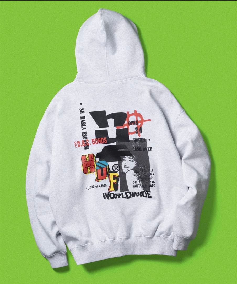 HUF グレーパーカー XXL