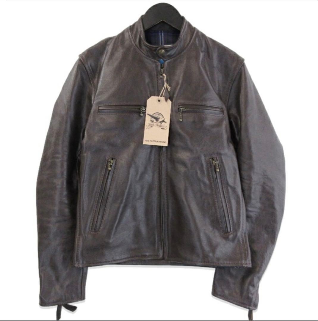 美品 AERO LEATHER エアロレザー CAFE RACER ブラウン