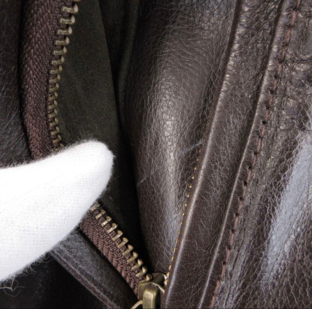 美品 AERO LEATHER エアロレザー CAFE RACER ブラウン