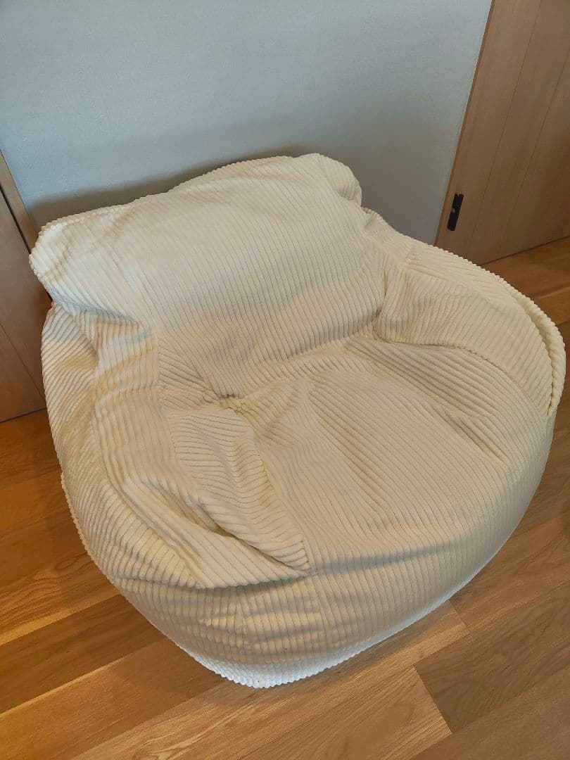 HUGME 1人掛けビーズソファ IVORY LOOSY