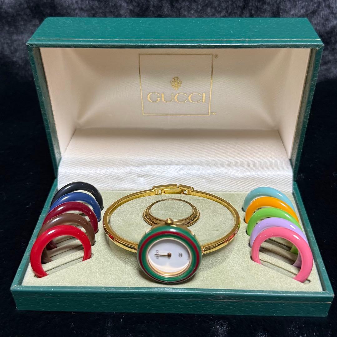 GUCCI　チェンジベゼル腕時計　11/12 メタルベゼル付き