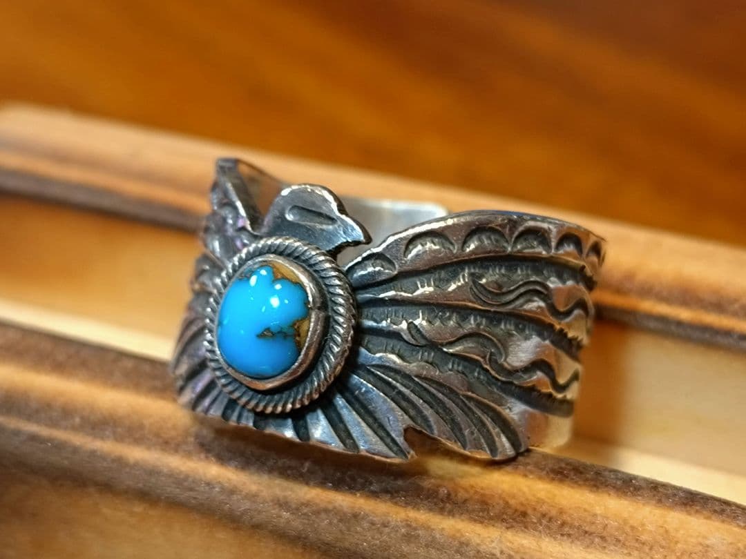 専用ページ❗️インディアンジュエリー、ターコイズサンダーバードリング