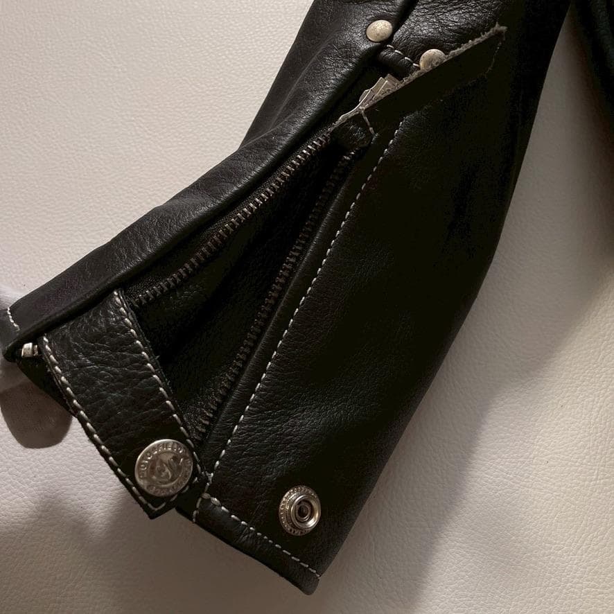 【なかじん】MOTO FIELD ライダースジャケット L レザー 黒