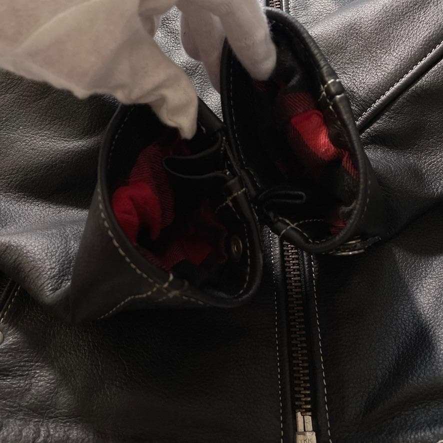 【なかじん】MOTO FIELD ライダースジャケット L レザー 黒