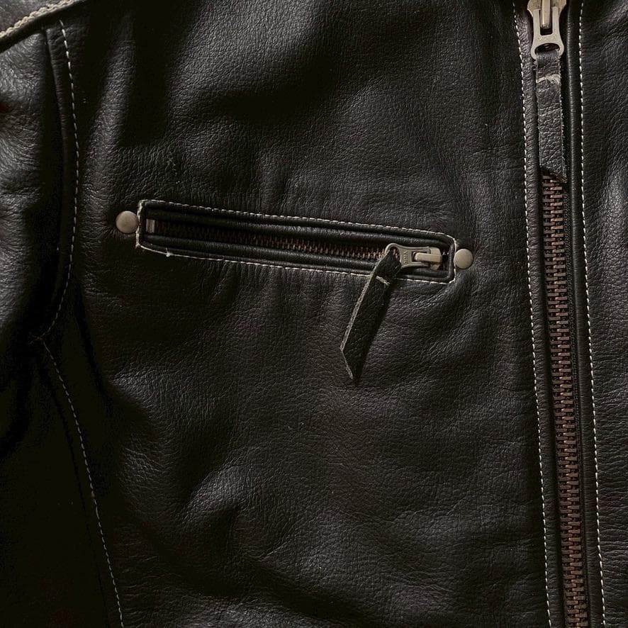 【なかじん】MOTO FIELD ライダースジャケット L レザー 黒