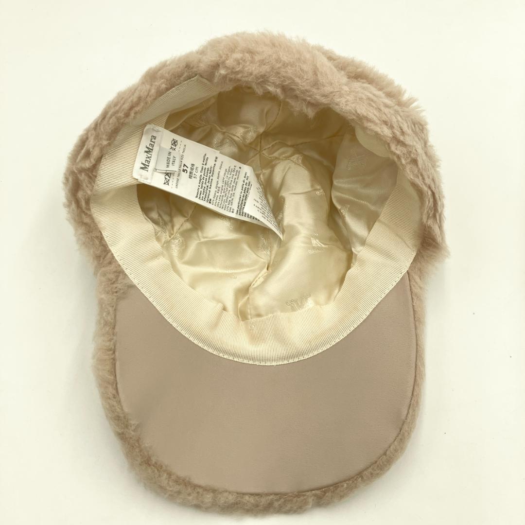 【極美品】マックスマーラ　近年✨テディベア ベースボールキャップ ベージュ