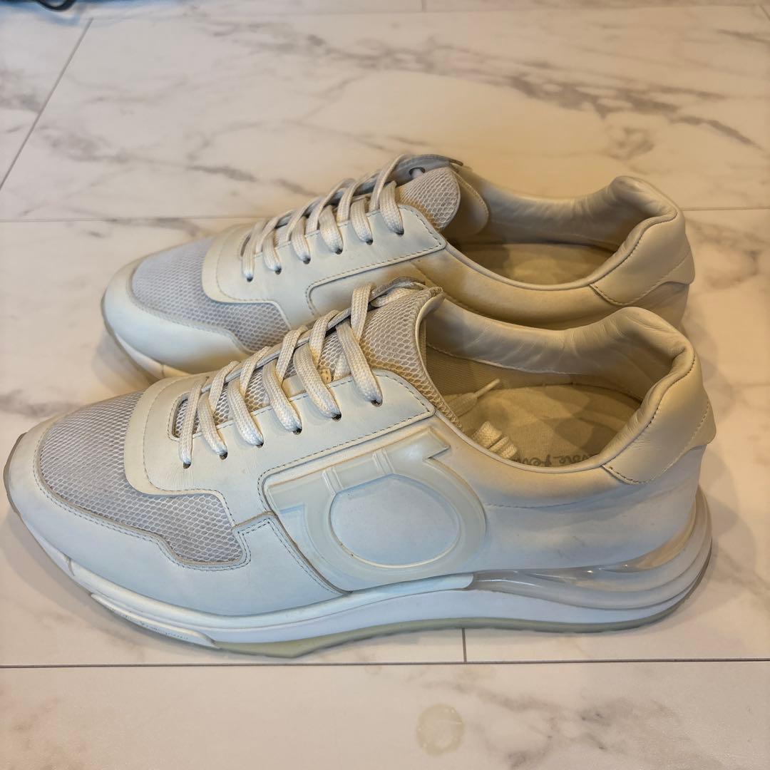 フェラガモ 8.5 ガンチーニデザイン エアソール レザースニーカー　最終値下げ